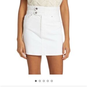 117 NWT Derek Lam 10 Crosby $255 White Denim Skirt Size 26
